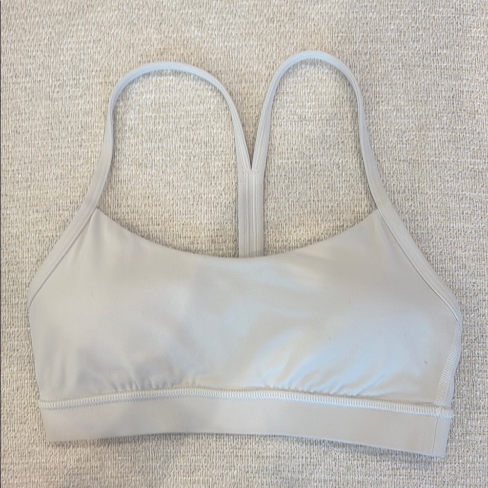 Lulu Flow Y Nulu White Sports Bra